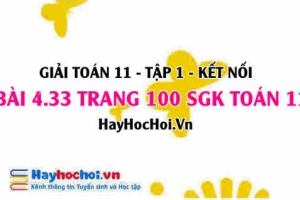 Giải bài 4.33 trang 100 Toán 11 tập 1 SGK Kết nối tri thức